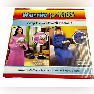 WARMIE for Kids Blanket with Sleeves PINK Soft Fleece NEW